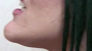 Carmel Cox, brunette MILF on heels & Sam Bourne, nasty boy in the kitchen fuck