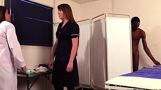 Stunning CFNM babes cocksucking BBC