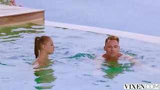 Flexible Brunette Mia Split Fucks Hard in Doggystyle & 69 with Instructor