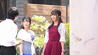 Asian beauty gets panted in cfnm scene