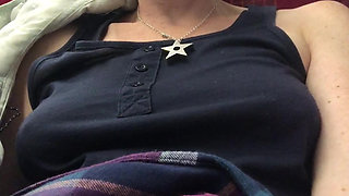 Almost got caught playing with my pussy on the train in my riskiest public wank video yet!