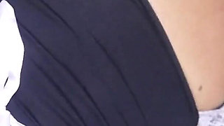 Fingering in French Maids Costume with Ass Spreading