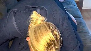 Blonde MILF&hot Boy Fucking in Bathrobe, Intense Hot Intimate Orgasmic Dirty Wet Hard