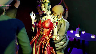 Queen Medusa doing Sex with her father in law in bar.