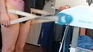 Amateur Massage with Vibrator, Naked Brunette. Hairy Latin Pussy, Big Tits, Big Ass.