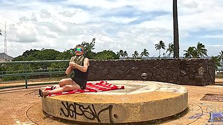 We Found a Large Round Stone Sundial (altar) at the Top of a Hill in a Park