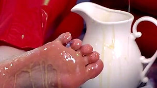 Rough Pussy Fuck and Deep Throat Doggy Sex and Feet Tease Foot Fetish - Arya Grander
