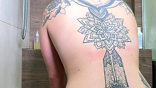 Having Fun with a Dildo in the Shower.