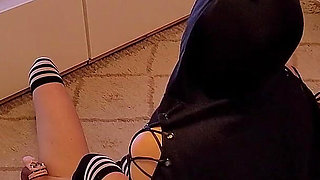 Caged Sissy Teased in Facesitting Box - Mistress Uses Her Slave as a Seat While She Plays