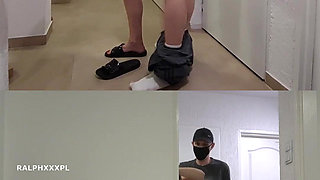 Cuckold Husband Takes Free Pizza, Wife Fucks Pizza Delivery Man and Feeds Husband His Cum