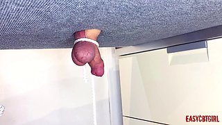 Mistress Tied Balls and Dick and Plays with Them Easycbtgirl