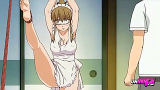 Japanese maid fucked hard in extreme bondage  Hentai uncensored