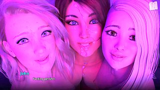 Busty cartoon characters in wild ecchi scenes