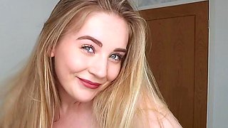 Blonde teen Sierras first erotic masturbation video