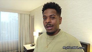 Surprise BIG BLACK PENIS pound party for arousing mommy and River