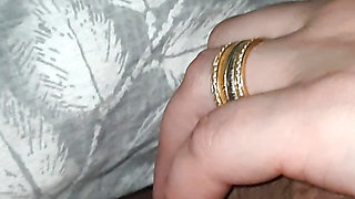 German step mom grabs with a hand step son balls and dick
