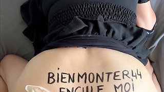 Ass Fuck Me Like an Empty Balls I'm a Whore to Cum Writing on Slut Body