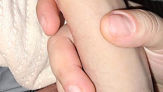 Pervert step mom handjob step son big dick in frot of husband