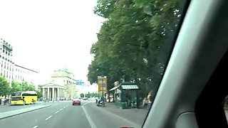 Sexy MILF picked up and fucked hard in car by her stud