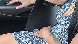 Stepmom makes a DeepThroat to Stepson in the car to the ThroatPie