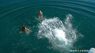 Fucking On The Open Water: Part Three With Xander Corvus, Will Powers, Vanessa Cage, Juelz Ventura - Brazzers