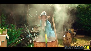 Mature4k. mature czech is having joy outdoors