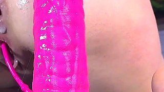 Hot Anal Riding on the Monster Dildo