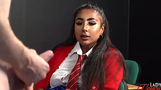 College girl Kandi Baby gets punished by her strict teacher