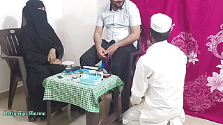 Muslim women fucked by the doctor in front of her husband because she could not get pregnant (Threesome Sex)