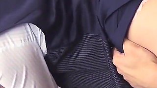 Japanese Secretary Blows Her Boss Before Getting Bush Satisfied