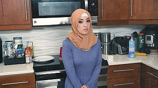 Hijab Hookup - Disobeying Arab Beauty Izzy Lush Gets Wild with Her Boyfriend While Home Alone