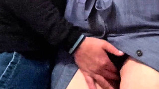 Stranger Fingered Horny MILF Before Work in the Subway