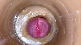 Huge ejaculatory dose of sperm in pussy ASMR