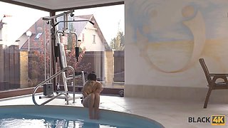 Black4k. porn with black coach makes bombshell leave behind about swimming lesson