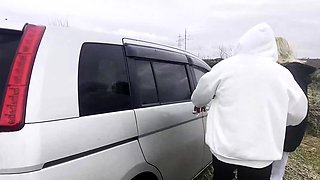 teen rough fucked in car during roadside assistance