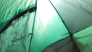 Risky Sex in a Tent with My Roommate - Lesbian-candys