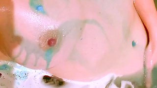 Amateur striptease and Solo masturbation