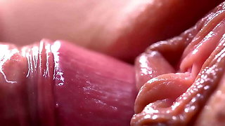 Extreme Close-Up Pussy Fucking - Macro Creampie with Viktoriacloseup & Vladimircloseup
