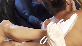 Dick under sneakers