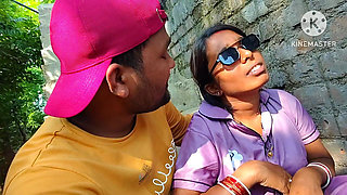 Unknown Man, and Hot Bhabhi Outdoor, Outside Have Fun