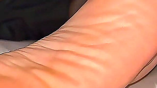 Night Handjob Cumshot Cum on Sexy Soles