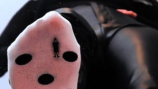 Close up cock jerking solo