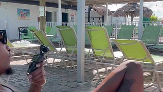 Amateur fuck in front of a crowd with my booty ebony gf