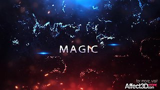Fantasy animation with monsters and big tits witches