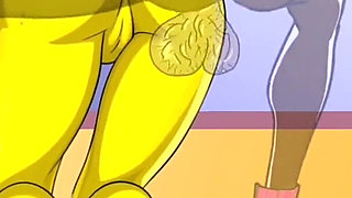 Wife Cheats on Her Husband with a Fitness Trainer. Cartoon. Simpsons Parody