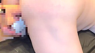 Japanese Sub Wife First Pussy and Anal Fucking Machine
