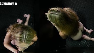 Rebel Rhyder's big tits bounce as she gets fucked through a gloryhole.