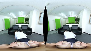 Stocking Fetish VR Tempting you in the Office - Asian Nylon Hardcore