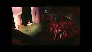 Show at the Theater of Young Redhead Dancer Fucked and Cummed in Mouth