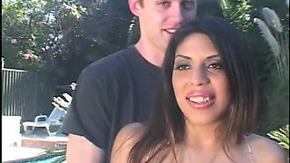 Sexy Mexican Beauty Licks on a Long Hard Shaft
